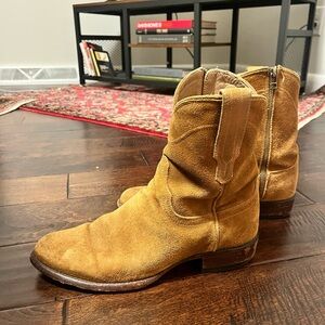 Men’s Tecovas suede boots - the Roy model - honey brown - size 9